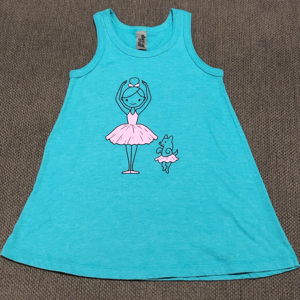 Instant Message, teal tank dress, 3T